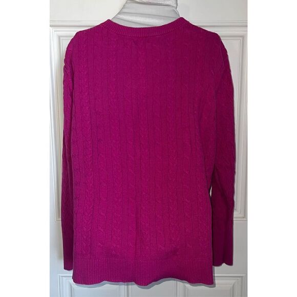 Bundle of 3 Cable Knit V Neck Sweaters (1X) - Picture 9 of 14